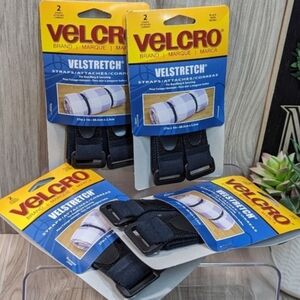 (3) VELSTRETCH VELCRO BRAND ALL-PURPOSE ELASTIC STRETCH STRAPS